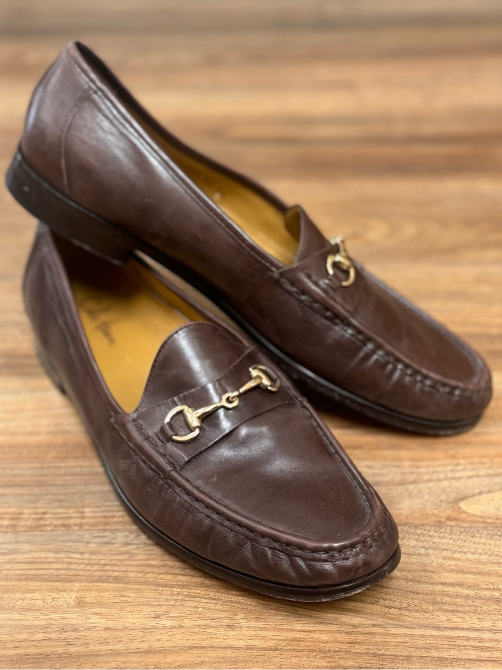 Cole Haan Brown Leather Horsebit Loafers Men’s US 13M EU 44 Slip On Dress Shoes